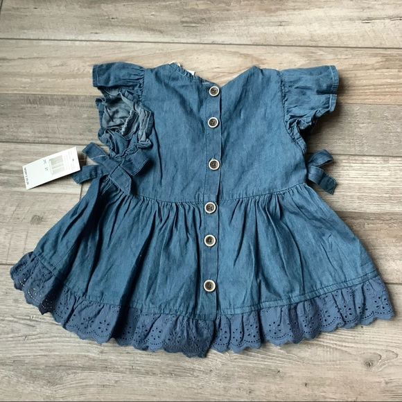 NWT Jessica Simpson Denim/Floral 2 Piece Outfit - Picture 4 of 7